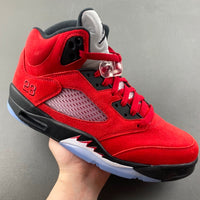 Mid Top Sneakers, Red Colorway, Lace Up Design, Casual Gift for Sneaker Fans