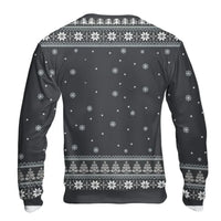 Spooky Xmas Ugly Holiday Sweater, Dancing Skeleton Christmas Sweatshirt, Gothic Winter Crewneck Sweatshirt, Humorous Creepy Adorable Holiday Present