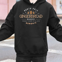 Adorable Cookie Baking Graphic Hooded Sweatshirt, Gingerbread Bakery Christmas Hoodie, Comfy Holiday Sweets Pullover, Xmas Baker Present for Her