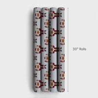 Santa Bulldog Holiday Gift Wrap, Bulldog Mascot Christmas Wrapping Paper, Adorable Dog Xmas Wrapping Paper, Sports Alumni Gift Wrap Roll