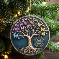Tree of Life Butterfly Ornament, Best Sponsor Ever Ornament, Ceramic Christmas Ornament, Holiday Tree Keepsake, Sponsor Appreciation Present