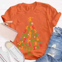 Festive Math Teacher T-Shirt, Christmas Tree Mathematics Shirt, Holiday Math Graphic Tee, Christmas School Shirt, Present for Math Students