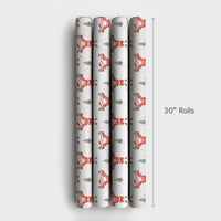 Humorous Gym Weightlifting Gift Wrap, Barbell Santa Christmas Wrapping Paper, Fitness Santa Holiday Paper, Workout Lover Present Wrapping Paper