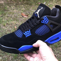 Sneakers, Blue Black Colorway, Lace Up Design, Casual Gift for Sneaker Fans