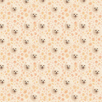 Floral Petal Dog Portrait Gift Wrap, Pomeranian Wrapping Paper, Adorable Puppy Birthday Wrapping Paper, Dog Lover Christmas Present Wrap