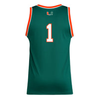 #1 Miami Hurricanes Replica Swingman Jersey - Green