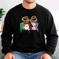 Santa Coquette Bow Nurse Sweatshirt, Christmas Nurse Sweatshirt, Holiday Nursing School Crewneck, Adorable RN LPN CNA Xmas Sweatshirt, Med Present