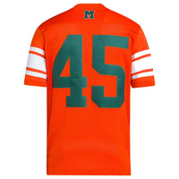 #45 Miami Hurricanes Football Icon Premier Jersey - Orange