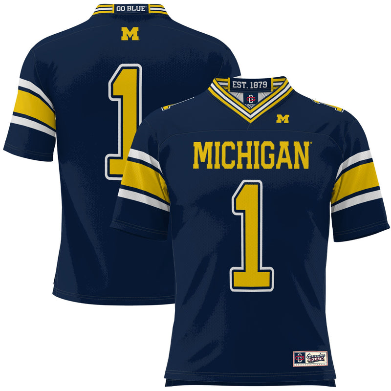 #1 Michigan Wolverines Football Jersey - Navy