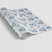 Bluebell Winter Gift Wrap Roll, Snowman Christmas Wrapping Paper, Festive Snowman Holiday Paper, Kids Xmas Gift Wrapping Paper