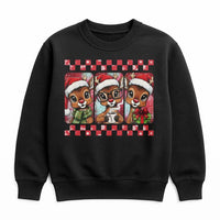 Checkered Holiday Reindeer Sweater, Retro Christmas Reindeer Sweatshirt, Adorable Xmas Crewneck, Festive Reindeer Pullover, Teacher Holiday Present