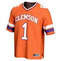 #1 Clemson Tigers Lightweight Collegiate Football Fashion Jersey - Orange