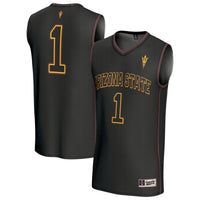 #1 Arizona State Sun Devils Lightweight Collegiate Basketball Fashion Jersey - Black