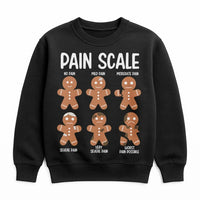 Humorous Nurse Christmas Sweatshirt, Pain Scale Gingerbread Sweatshirt, Medical Ugly Sweater Crewneck, Holiday Present Nurse Student Sweatshirt