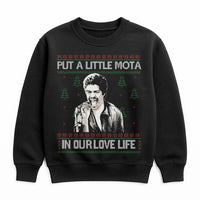 Humorous Movie Quote Xmas Sweater, Put a Little Mota in Our Love Life Sweatshirt, Ugly Christmas Crewneck, Holiday Movie Lover Present Sweatshirt