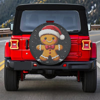 Christmas Santa Hat Tire Cover, Gingerbread Man Spare Tire Cover, Waterproof UV Car Tire Cover, Festive Holiday Jeep SUV Accessory