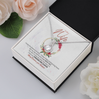 Long Distance Relationship Necklace, Eternal Hope Necklace for Wife, Christmas Present Husband to Wife Necklace, Romantic Pendant Jewelry