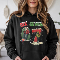 Humorous Santa Alien Christmas Sweatshirt, 67 Christmas Meme Hoodie, 67 Meme Holiday Pullover, Retro Christmas Alien Sweater, Gen Z Hoodie
