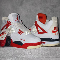 Mid Top Sneakers, Red Colorway, Lace Up Design, Casual Gift for Sneaker Fans