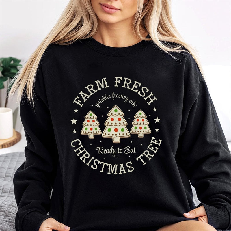 Holiday Cookie Sweatshirt, Farm Fresh Christmas Tree Sweatshirt, Adorable Xmas Bakery Sweatshirt, Comfy Winter Pullover, Holiday Season Crewneck