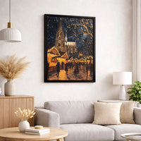 German Christmas Market Canvas Print, Cologne Cathedral Canvas Art, Impressionist Winter Canvas Wall Decor, Holiday Travel Canvas Art Present