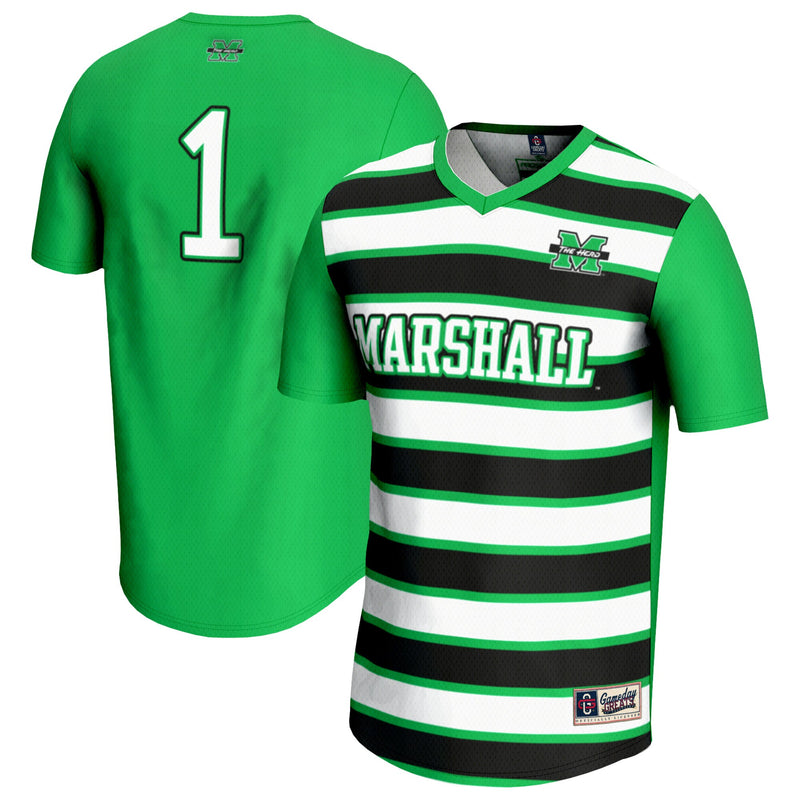 #1 Marshall Thundering Herd Lightweight Soccer Fashion Jersey - Kelly Green