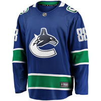 Vancouver Canucks Nils Aman Blue Home Premier Breakaway Player Jersey