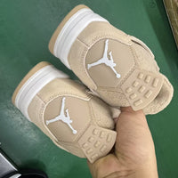 Mid Top Sneakers, Beige White Colorway, Lace Up Design, Casual Gift for Sneaker Fans