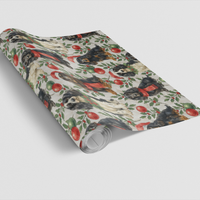 Festive Dog Holiday Gift Wrap, Cocker Spaniel Christmas Wrapping Paper, Adorable Pet Lover Wrapping Paper, Winter Xmas Present Wrap Roll Present