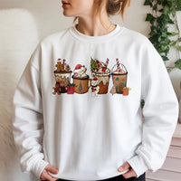 Gingerbread Latte Holiday Sweater, Christmas Coffee Sweatshirt, Comfy Coffee Crewneck, Winter Coffee Lover Graphic Sweatshirt, Holiday Present