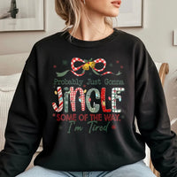 Humorous Tired Mom Christmas Crewneck, Probably Just Gonna Jingle Sweatshirt, Sarcastic Holiday Graphic Sweater, Comfy Xmas Present for Her