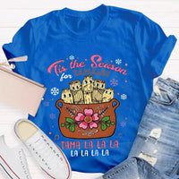 Humorous Latin Food Christmas T-Shirt, Tis the Season Tamale Shirt, Festive Tamales Graphic Tee, Mexican Food Holiday Shirt, Foodie Xmas Present