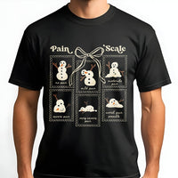 Humorous Medical Christmas Shirt, Snowman Pain Scale T-Shirt, Healthcare Graphic Tee, Nurse Holiday Shirt, Doctor Xmas Present Graphic Tee