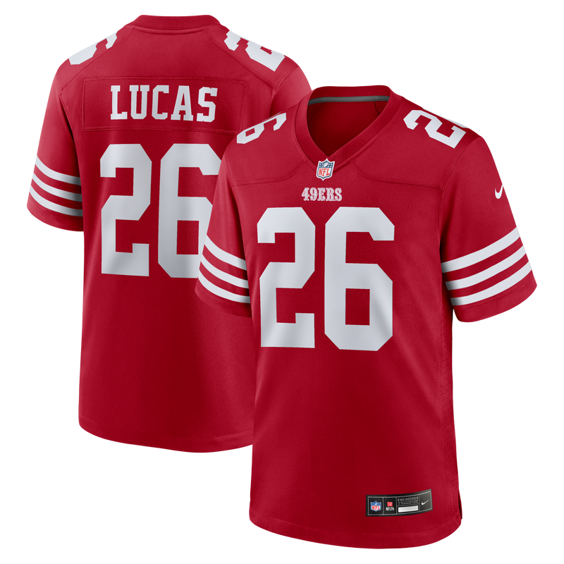 San Francisco 49ers Chase Lucas Scarlet Team Game Jersey