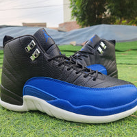 High Top Sneakers, Blue White Black Colorway, Lace Up Design, Casual Gift for Sneaker Fans