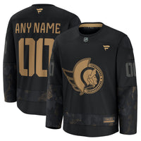 Ottawa Senators Black 2024 Military Appreciation Custom Practice Jersey
