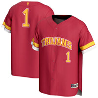 #1 USC Trojans Collegiate Baseball Fashion Jersey - Cardinal