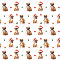 Boxer Dog Holiday Gift Wrap, Boxer Christmas Wrapping Paper, Adorable Santa Puppy Wrapping Paper, Dog Lover Xmas Present Paper, Dog Gift Wrap