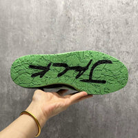 Mid Top Sneakers, Green Colorway, Lace Up Design, Casual Gift for Sneaker Fans