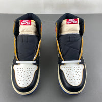 High Top Sneakers, Blue White Black Colorway, Lace Up Design, Casual Gift for Sneaker Fans