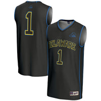 #1 Delaware Fightin' Blue Hens Lightweight Basketball Jersey - Black