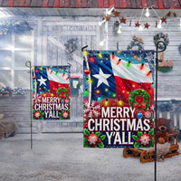 Merry Christmas Y'all Yard Flag, Texas Christmas Garden Flag, Double-Sided Lone Star Holiday Flag
