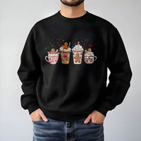 Adorable Holiday Latte Sweater, Gingerbread Coffee Christmas Sweatshirt, Festive Coffee Lover Crewneck, Winter Cafe Xmas Sweatshirt