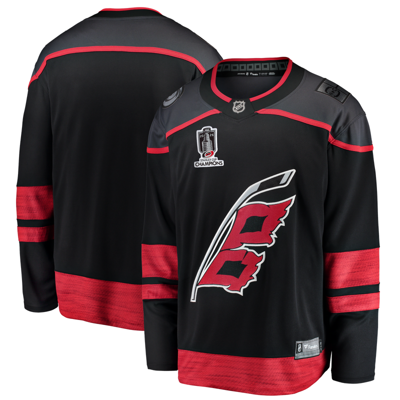 Carolina Hurricanes Black 2026 Stanley Cup Champions Home Breakaway Jersey