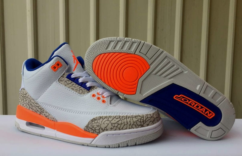 Sneakers, Blue White Orange Colorway, Lace Up Design, Casual Gift for Sneaker Fans