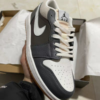 Low Top Sneakers, White Gray Colorway, Lace Up Design, Casual Gift for Sneaker Fans