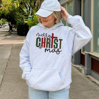Religious Christian Cross Hoodie, Merry Christmas Jesus Hoodie, Faith Based Holiday Graphic Sweatshirt, Retro Jesus Xmas Pullover Hoodie