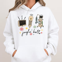 Jingle Bells Medical Monitor Hoodie, Nurse Christmas Hoodie, Holiday Nurse Sweatshirt, Humorous CNA RN Christmas Pullover, Nurse Xmas Present