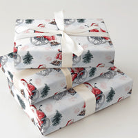 Wheelchair Santa Claus Gift Wrap, Inclusive Santa Wrapping Paper, Watercolor Christmas Wrapping Paper, Adaptive Holiday Gift Wrap