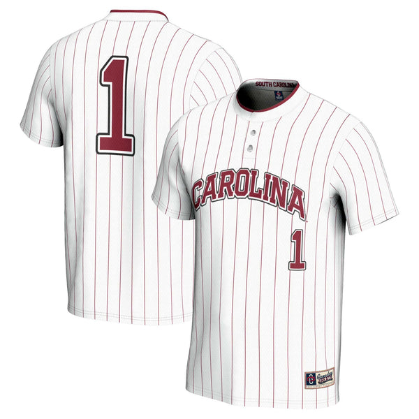 #1 South Carolina Gamecocks Lightweight Softball Jersey - White